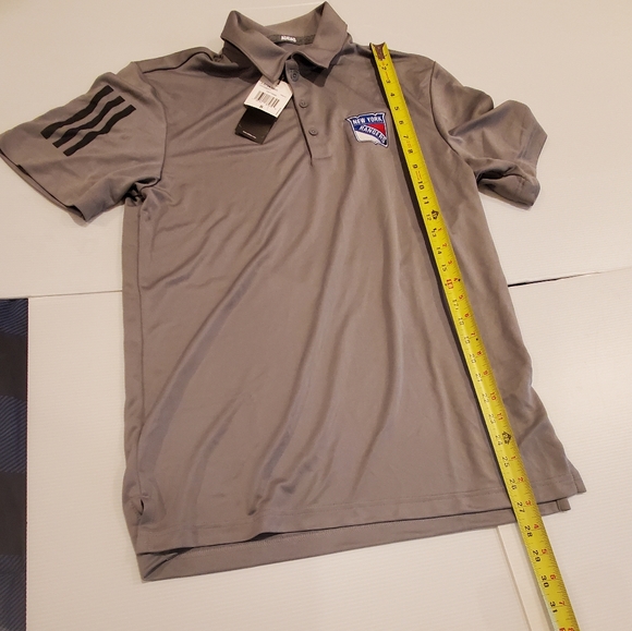 SOLD ! Adidas NY Rangers Gray NWT Polo Small - Picture 11 of 12